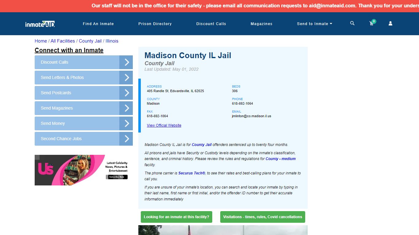 Madison County IL Jail - Inmate Locator - Edwardsville, IL